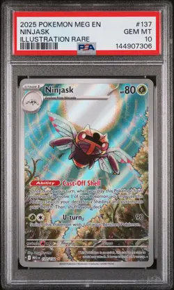 2025 POKEMON MEG EN-MEGA EVOLUTION ILLUSTRATION RARE #137 NINJASK PSA 10 - Image 1
