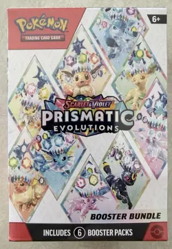 Pokemon Scarlet Violet Prismatic Evolutions Booster Bundle Box New 6 pk - Image 1