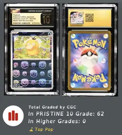 POKEMON JAPANESE 151 PSYDUCK MASTER BALL REVERSE HOLO 054/165 CGC 10 PRISTINE - Image 3