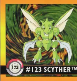 1999 Pokemon ArtBox Sticker - LP Pokemon #123 Scyther - Image 1