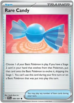 RARE CANDY 089/091 UNCOMMON Paldean Fates Pokemon - Image 1