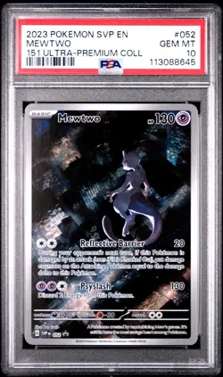 PSA 10 2023 POKEMON SVP EN-SV BLACK STAR PROMO #052 MEWTWO 151 ULTRA-PREMIUM COL - Image 1