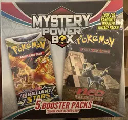 Pokemon SEALED Mystery Power Box Chase Pack Seeded 1:10 (5 Booster Packs) NEW - Image 1