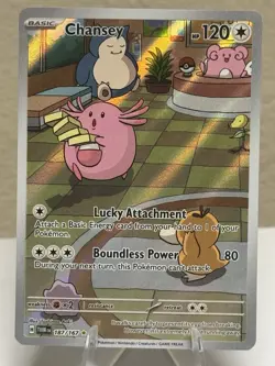 Chansey 187/167 Sv06 Twilight Masquerade Holo Illustration Rare Full Art Pokemon - Image 1