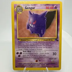 Pokemon Gengar 20/62 Fossil Unlimited Edition Regular Rare Non-Holo LP-MP - Image 1