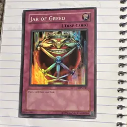 Konami Yu-Gi-Oh! Jar of Greed LON-047 Labyrinth of Nightmare Unlimited Super Ra… - Image 1