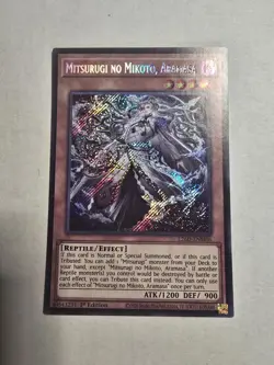 MITSURUGI NO MIKOTO, ARAMASA SECRET RARE L26D-ENM06 NEAR MINT YUGIOH - Image 1