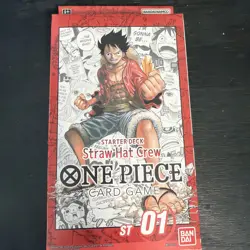 Brand New Sealed One Piece TCG: Straw Hat Crew Starter Deck 1 (ST-01) English - Image 1