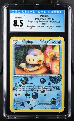 Piplup - RC6/RC25 - Holo Radiant Legendary Treasures TCG - Pokemon Card CGC 8.5 - Image 1