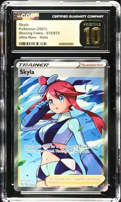 CGC 10 PRISTINE Skyla 072/072 Shining Fates Full Art Ultra Rare Trainer Pokemon - Image 1