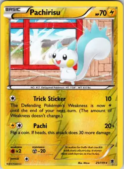 Pachirisu 25/119 XY - Phantom Forces Pokemon TCG LP Reverse Holo - Image 1