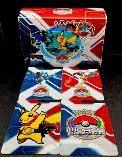 2014 Pokemon World Championships Double Deck Box Washington DC Pikachu Charizard - Image 1