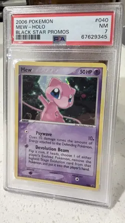 2006 POKEMON #040 MEW HOLO PSA 7 BLACK STAR PROMOS NM VINTAGE - Image 1