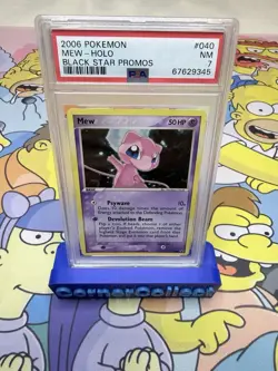 2006 POKEMON #040 MEW HOLO PSA 7 BLACK STAR PROMOS NM VINTAGE - Image 2
