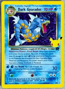 POKEMON CELEBRATIONS DARK GYARADOS HOLO 25TH ANNIVERSARY CLASSIC COLLECTION 8/82 - Image 1