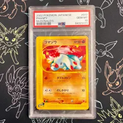 PSA 10 - Phanphy Mcdonalds Promo Pokemon Japanese 2002 017 Mcdonald's - Image 1