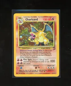 WING SWIRL 2000 Pokemon Game Base Set 2 II Charizard 4/130 Holo Foil Rare WOTC - Image 1