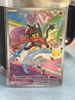 Litten My First Partner Illustration Collection Pokemon 30th - Image 1