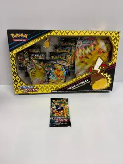 Pokemon Crown Zenith PIKACHU VMAX Premium Collection Box + 1 BOOSTER PACK - Image 1