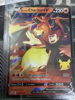 Lance's Charizard v SWSH133 Holographic Black Star Promo Pokemon TCG Jumbo - Image 1