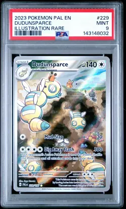 2023 POKEMON PAL EN-PALDEA EVOLVED ILLUSTRATION RARE #229 DUDUNSPARCE PSA 9 - Image 1