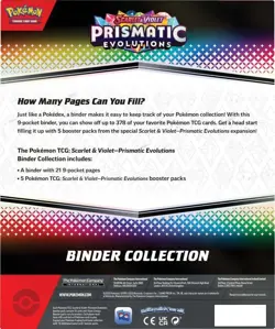 Pokemon TCG Scarlet & Violet 8.5 Prismatic Evolutions Binder Collection - Image 5