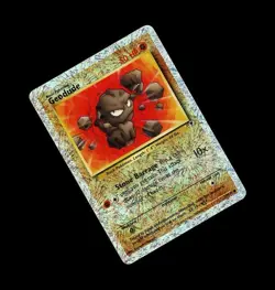 2002 Pokemon LEGENDARY COLLECTION GEODUDE REVERSE HOLO 77/110! HP POOR - Image 1