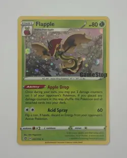 2020 Pokemon Sword & Shield - Rebel Clash Holo (Gamestop Promo) Flapple #022 NM - Image 1
