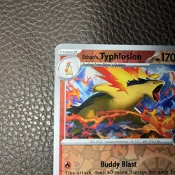 Pokemon Destined Rivals Ethan's Typhlosion Stamped Promo 34/182 - Image 3