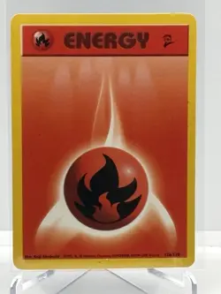 2000 Pokemon Base Set 2 Fire Energy 126/130 WOTC Vintage - Image 1