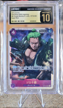 One Piece ST18-005 Zoro-Juurou SR (Graded CGC Pristine 10) - Image 1