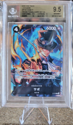 One Piece P-105 Sabo Promo (Graded Beckett 9.5) - Image 1