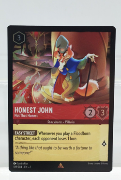 Disney Lorcana - Honest John Not That Honest 109/204 - Cold Foil Rare- Floodborn - Image 1