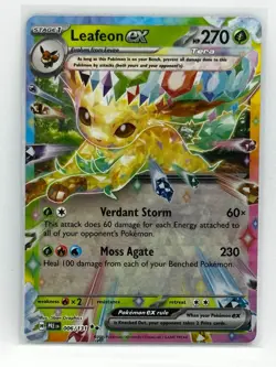 Pokemon TCG Leafeon EX 006/131 Prismatic Evolutions Holo Card - Image 1