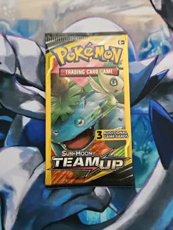 Pokemon Sun and Moon Team Up 3 Card Mini Booster Packs Complete Art Set Lot of 4 - Image 3