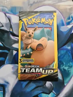 Pokemon Sun and Moon Team Up 3 Card Mini Booster Packs Complete Art Set Lot of 4 - Image 5