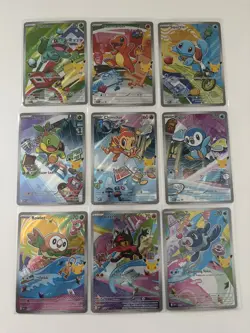 Pokemon 2026 First Partner Illustration Collection Series 1 Promos Set 9 Cards - Image 1