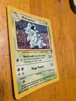 Nidoqueen #12/130 Holo Rare - Base Set 2 WOTC Pokemon Card - LP/NM - AI Grade 7 - Image 1