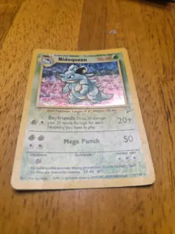 Nidoqueen #12/130 Holo Rare - Base Set 2 WOTC Pokemon Card - LP/NM - AI Grade 7 - Image 4