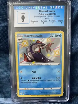CGC 9 Barraskewda SV032/SV122 Shining Fates Shiny Vault Holo Rare Pokemon Card - Image 1