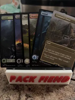 MTG Jurassic World Collection Basic Land Set ALL 5 COLORS NM plus command tower - Image 1