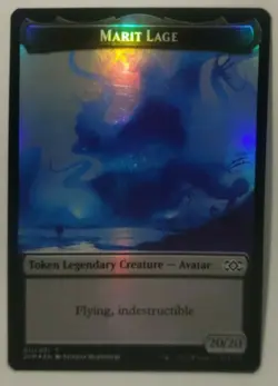 mtg magic marit lage 20/20 token jeton FOIL extended borderless double elephant - Image 1