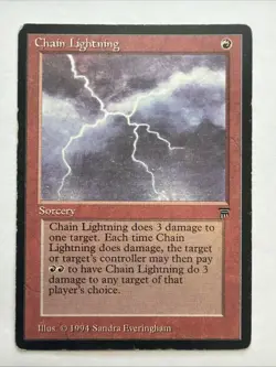 Chain Lightning Legends Regular MTG MP Vintage 1994 - Image 1