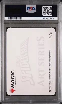 2025 MTG MARVEL'S SPIDER-MAN ART SERIES #52 SPECTACULAR GOLD STAMPED PSA 9 - Image 2
