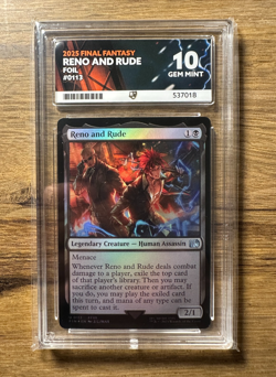 Magic MTG Final Fantasy Reno and Rude (FF7) #0113 *FOIL* Ace Graded 10 - Image 1