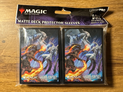 Magic MTG Final Fantasy Matte Protector Sleeves Ultra Pro 100pk Bahamut & Ifrit - Image 1