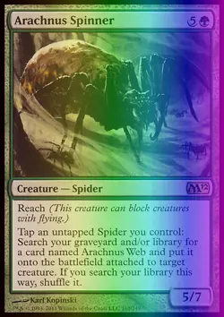 MTG Magic the Gathering Arachnus Spinner (162/256) Magic 2012 NM FOIL - Image 1