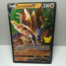 Pokemon TCG Zamazenta V Celebrations 018/025 Holo Ultra Rare NM - Image 1