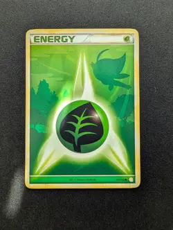NM Pokemon Grass Energy Regular Card 115/123 HGSS Celebi - Image 1
