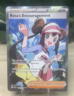 Rosa’s Encouragement 114/088 Full Art Ultra Rare Perfect Order Pokemon Card NM - Image 1